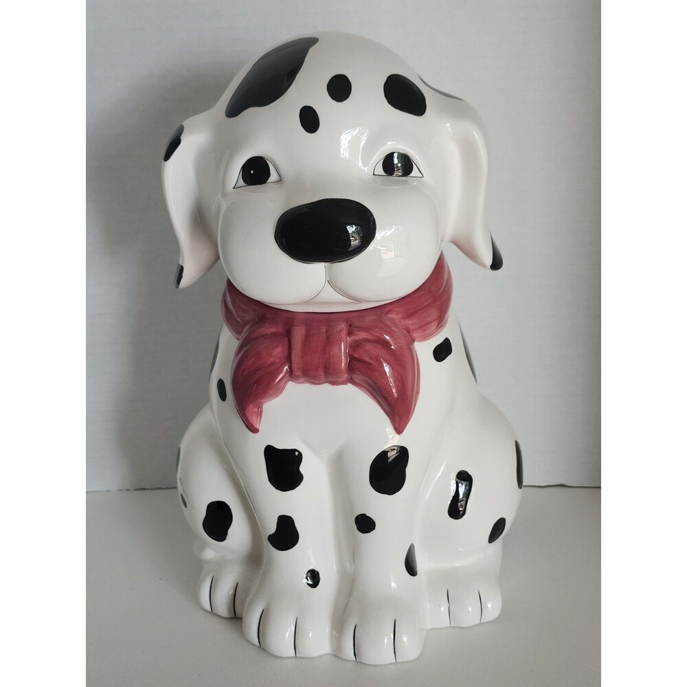 HOMETRENDS Vintage Dalmatian Puppy Dog Cookie Jar Cannister 11.5"